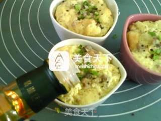 Flaxseed Oil Mushroom Baked Egg Toast Steamed Cake recipe
