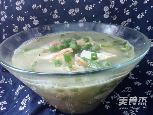 Tofu Soup with Radish and Shrimp Skin recipe