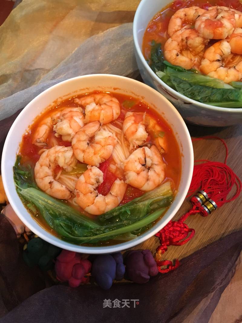 Shrimp and Longbeard Noodles recipe