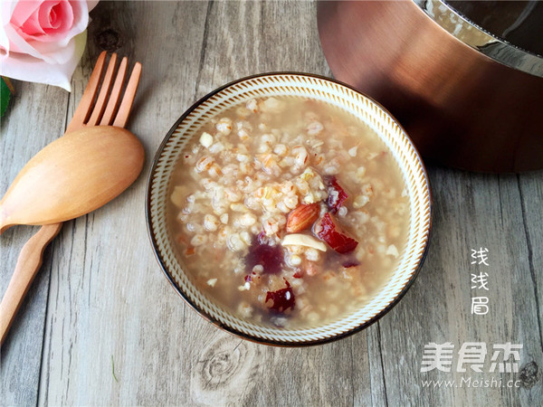 Purple Wheat and Red Dates Rice Porridge recipe