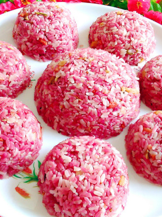 Colored Sticky Rice with Sausage recipe