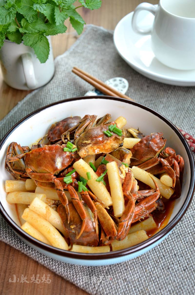 Korean Rice Cake Seared Hairy Crab