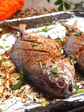 Spicy Grilled Pomfret recipe