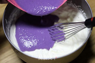 #aca Fourth Session Baking Contest# Makes Erotic Palace Fan Purple Sweet Potato Mousse recipe