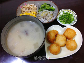 [old Taoqi Kitchen] Japanese Cuisine Big Bone Soup Soaked Rice Cake (or Fried Rice Ball) recipe