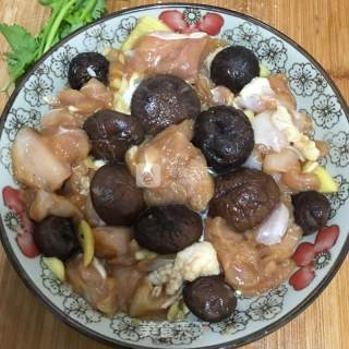 Steamed Chicken with Mushrooms recipe