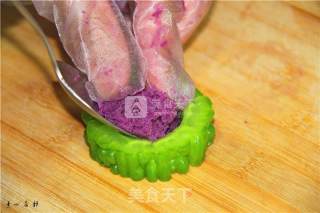 Suxinjujing Bitter Gourd Stuffed Purple Sweet Potatoes Cool for A Summer recipe