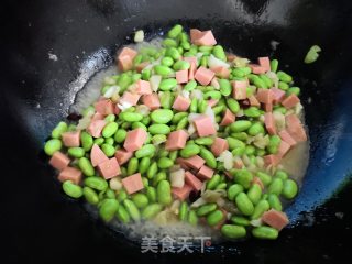 Diced Ham with Beans and Mustard recipe