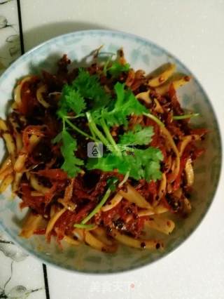 Spicy Chicken and Western Spicy Dishes with Mintai Fish Shreds recipe