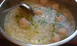 Radish Shredded Meatball Soup recipe
