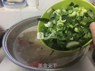 Green Vegetable Lobster Soup Rice Congee recipe