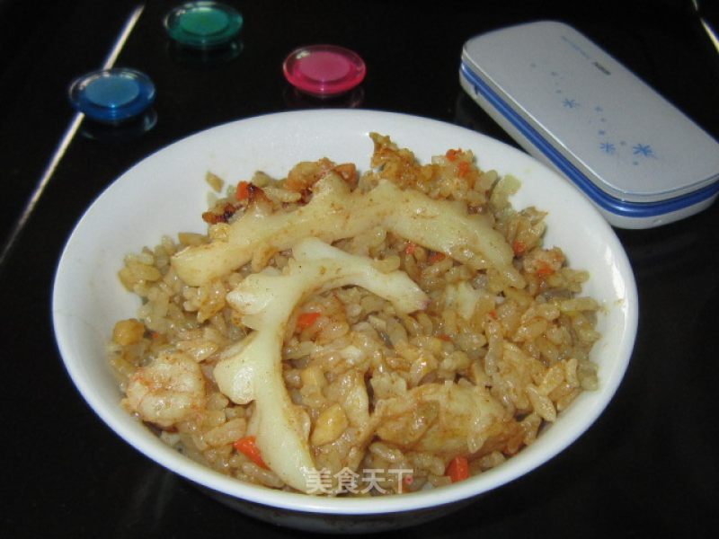Curry Seafood Fried Rice recipe