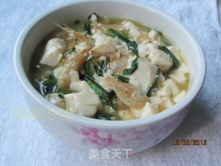Shrimp with Leek and Dried Tofu recipe