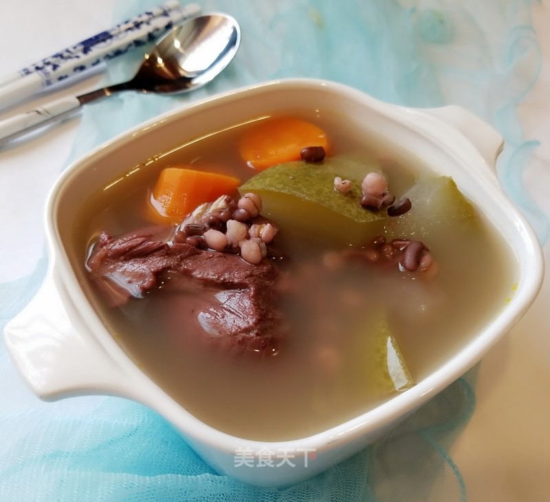 Barley, Red Beans and Winter Melon Soup recipe