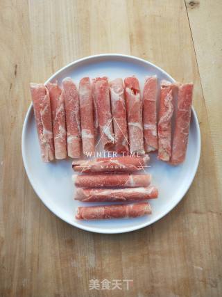 Black Pepper Roasted Beef and Enoki Mushroom Roll recipe