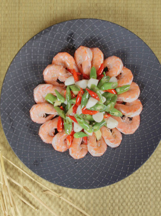 Braised Shrimp with Green Peppers recipe