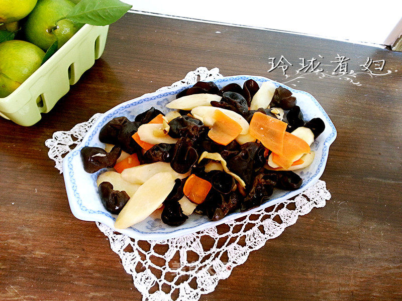 Fried Fungus with Yam recipe