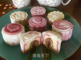 Chestnut Kidney Bean Snowy Mooncake recipe