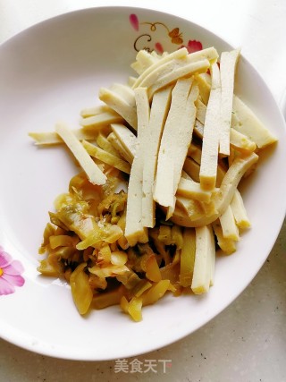 Fried Luncheon Meat with Mustard and Bitter Gourd recipe