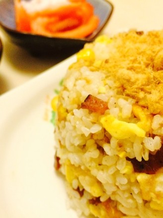 Fried Rice with Pork Floss and Egg recipe