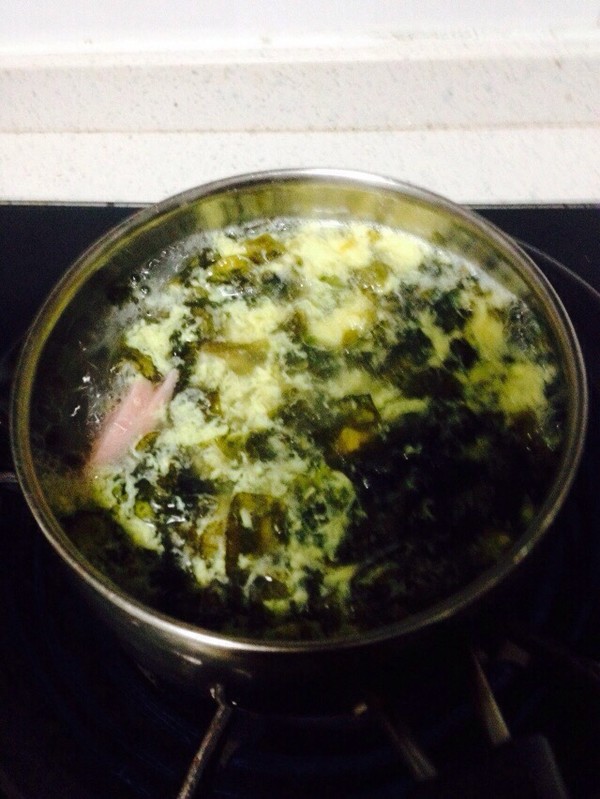 Seaweed Ham and Egg Soup recipe