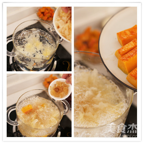 Nourishing Lungs and White Fungus Pumpkin Soup recipe