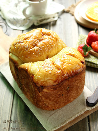 Ham Diced Savory Toast recipe