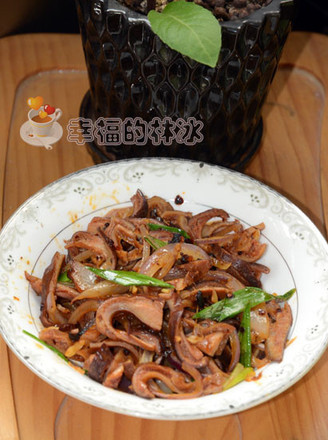 Stir-fried Braised Pork Belly with Onions recipe