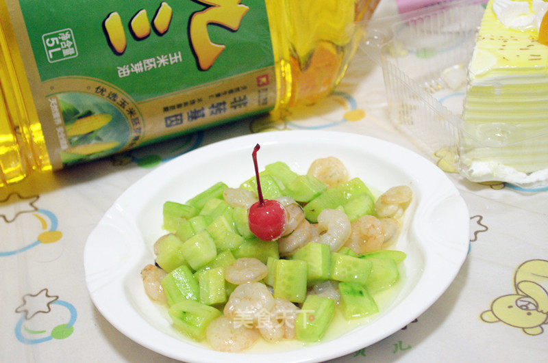 Fried Shrimp with Cucumber recipe