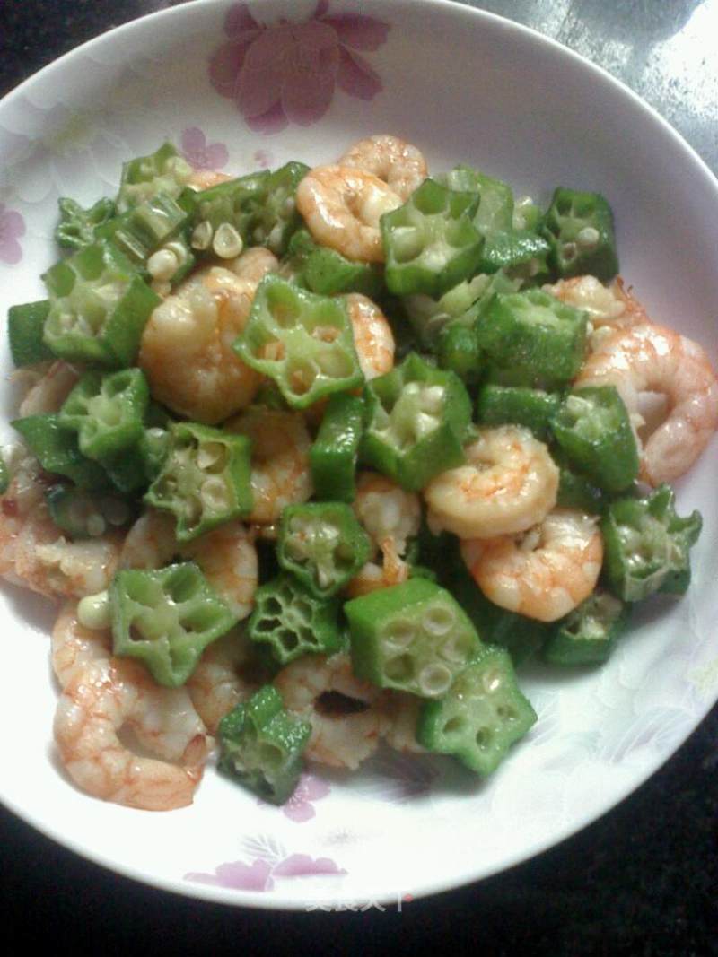 Fried Shrimp with Okra recipe