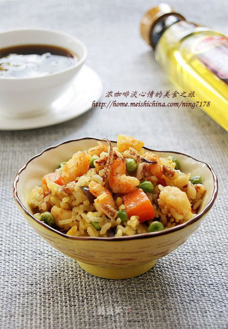 A Bowl of Rice that You Will be Addicted To-curry Seafood Rice recipe