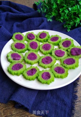 Bitter Gourd and Purple Sweet Potato Cake recipe