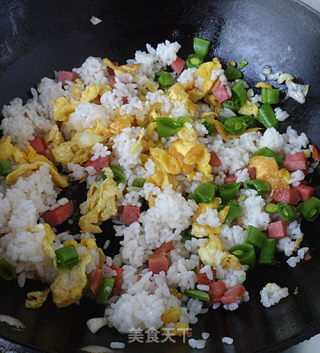 Sweet Bean Ham Fried Rice recipe