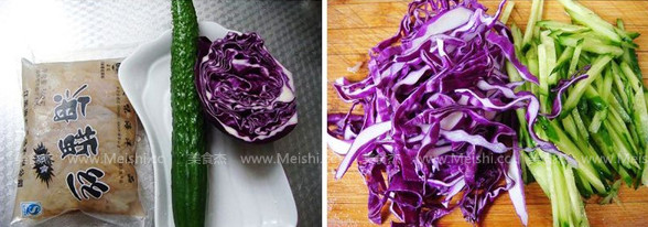 Cold Jellyfish and Purple Cabbage recipe