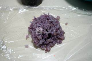 Purple Sweet Potato Rice Balls with Cranberry Jam recipe