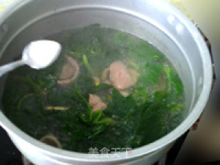 Spinach and Pork Liver Soup recipe