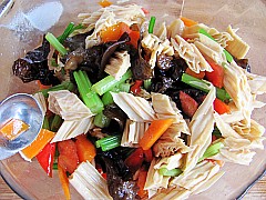 Five-color Yuba with Ginger Juice recipe