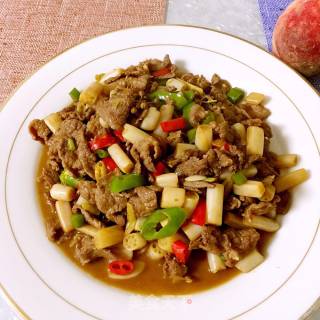 Hot and Sour Lotus Root with Fried Beef recipe