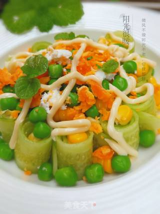 Salted Egg Yolk Vegetable Salad recipe