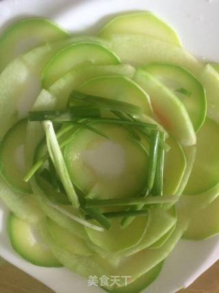 Zucchini Salad with Watermelon Peel recipe