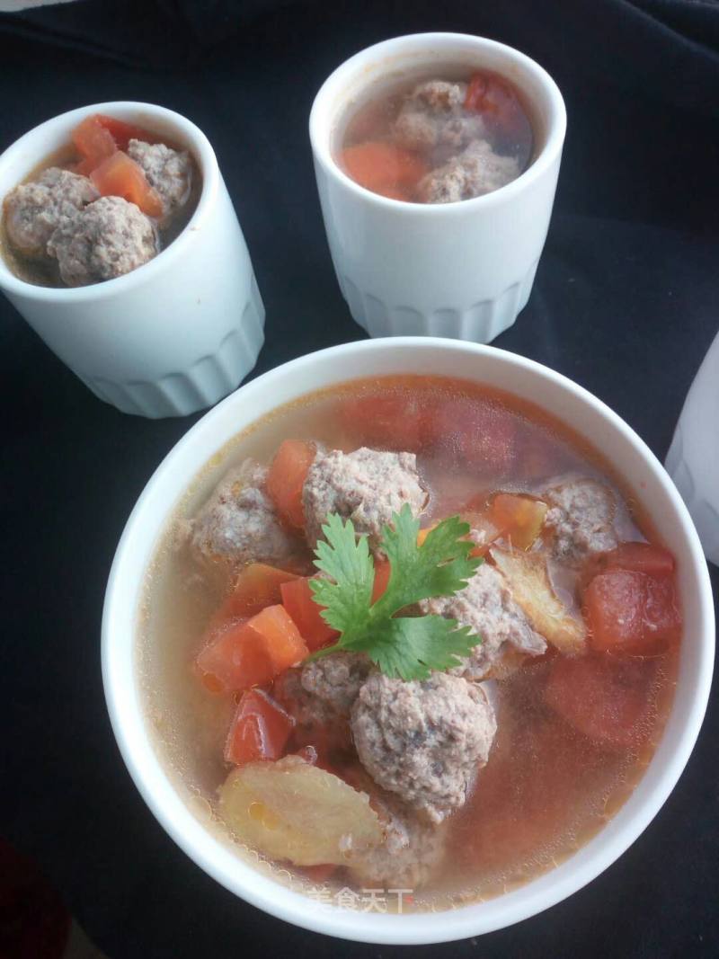 Tomato Beef Meatball Soup recipe