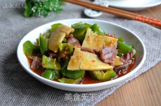 Stir-fried Duck Gizzards with Green Peppers recipe