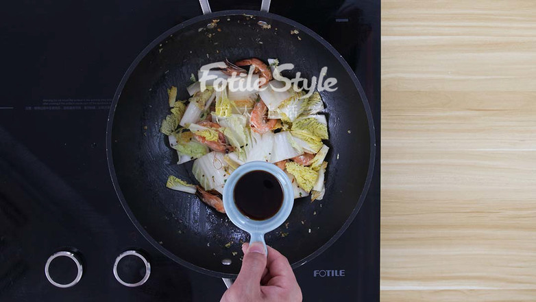 Stir-fried Cabbage with Shrimp recipe