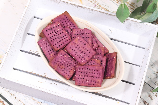 Purple Sweet Potato Biscuits, Crispy Outside and Soft Inside recipe