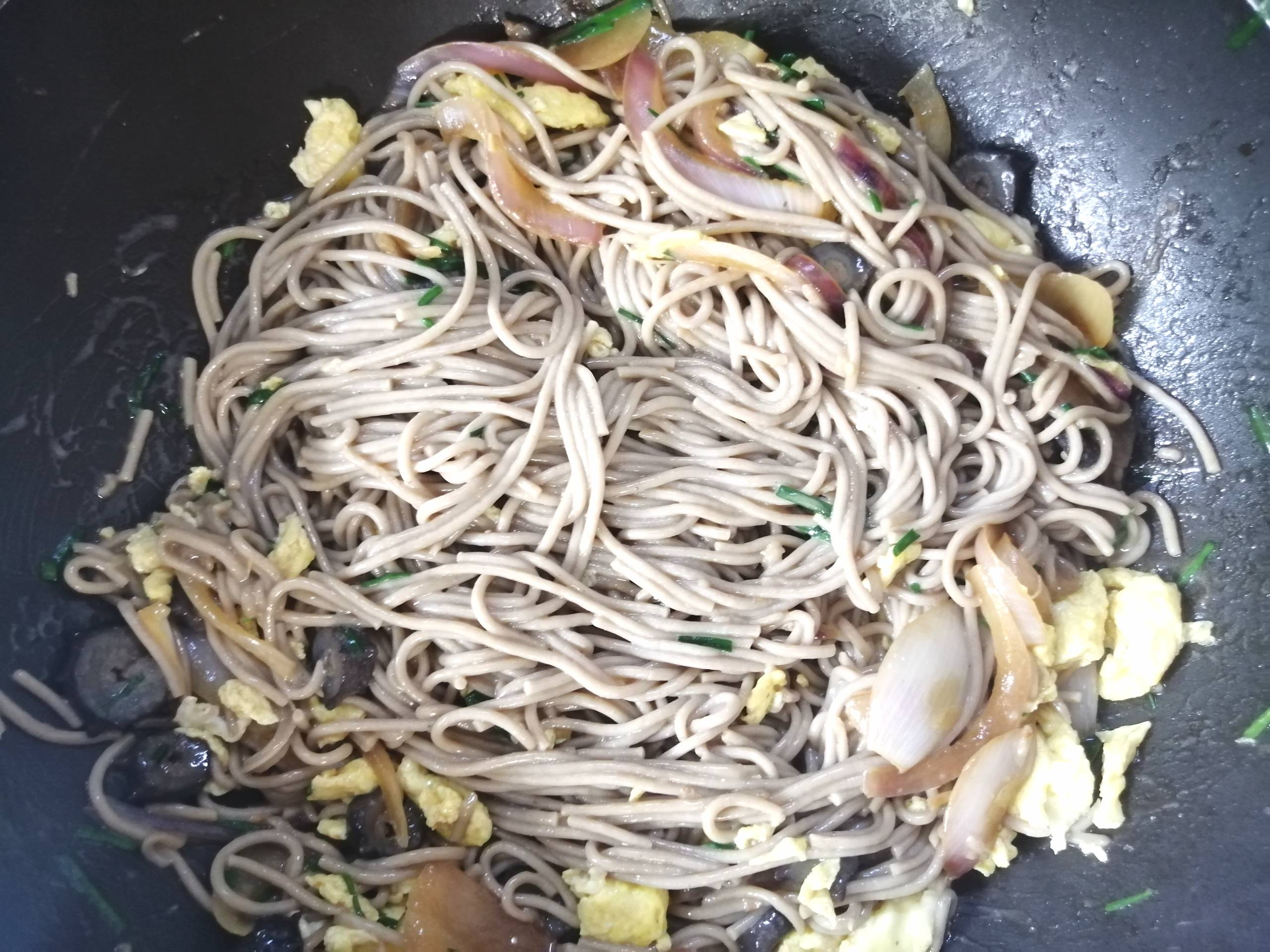Fried Noodles with Sea Cucumber Just Soaked in Cold Water and Served with Side Dishes recipe