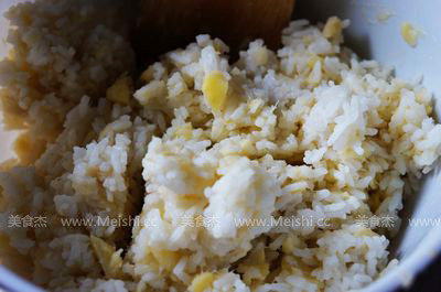 Raw Durian Rice Ball recipe
