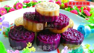 Two-color Purple Sweet Potato Glutinous Rice Cake recipe