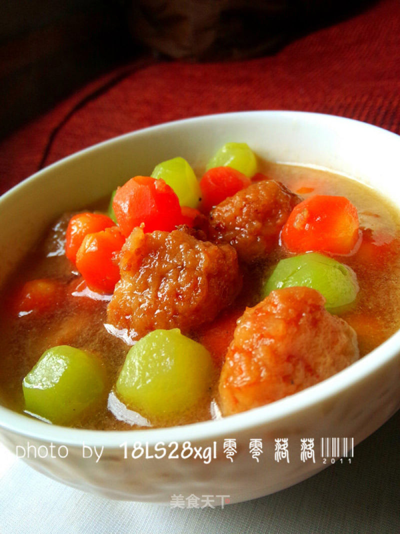 Let Children Fall in Love with Vegetables: Colorful Meatball Soup recipe