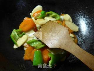 Stir-fried Rice White with Peppers and Carrots recipe
