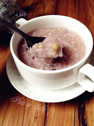 Purple Rice and Oatmeal Porridge-rice Cooker Reservation Version recipe
